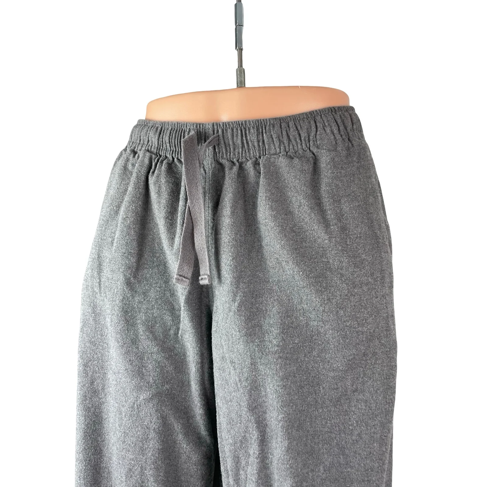 Uniqlo Women's Gray Drawstring Wide Leg High Rise Lounge Trousers Pants Size S - Image 4