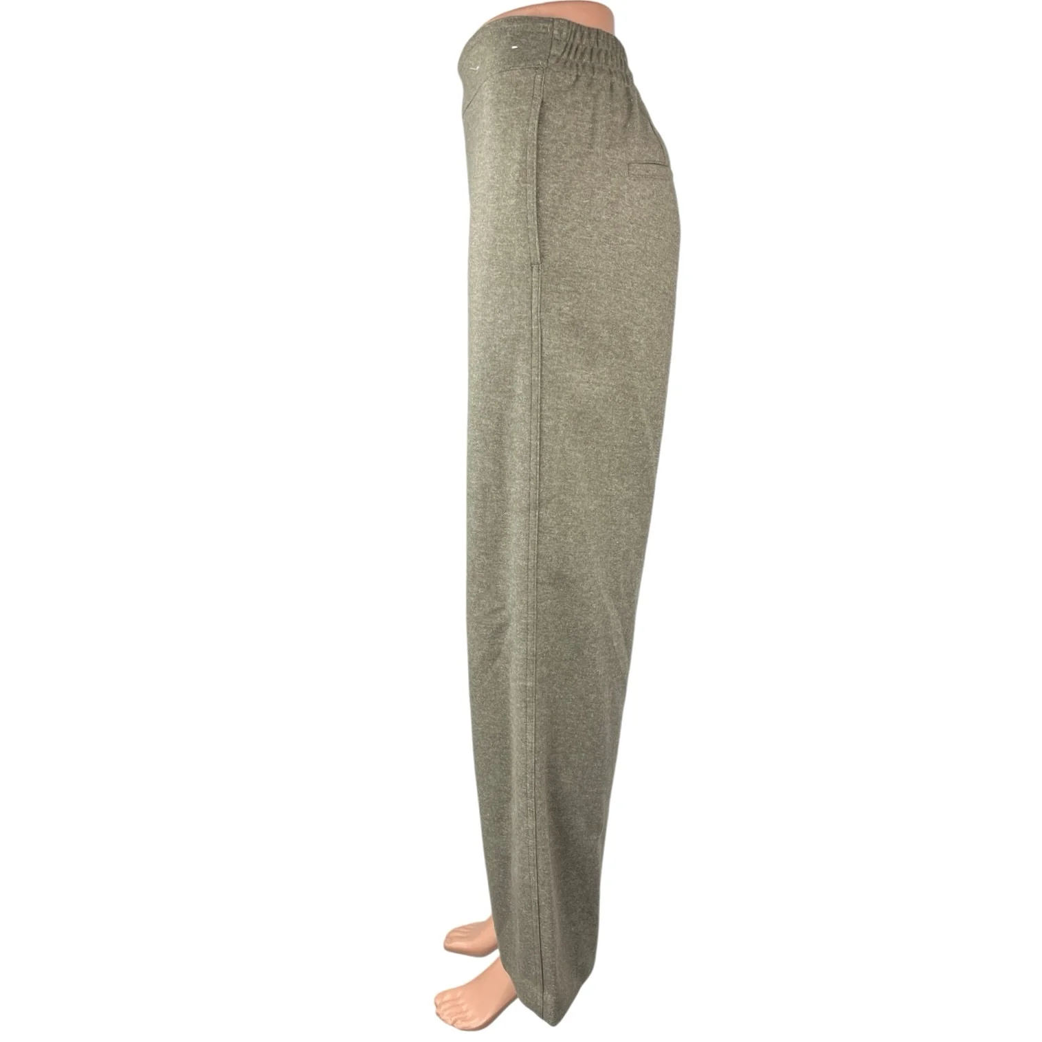 Uniqlo Women's Gray Wide Leg High Waist Pockets Pull On Dressy Sweatpants Sz XS - Image 2