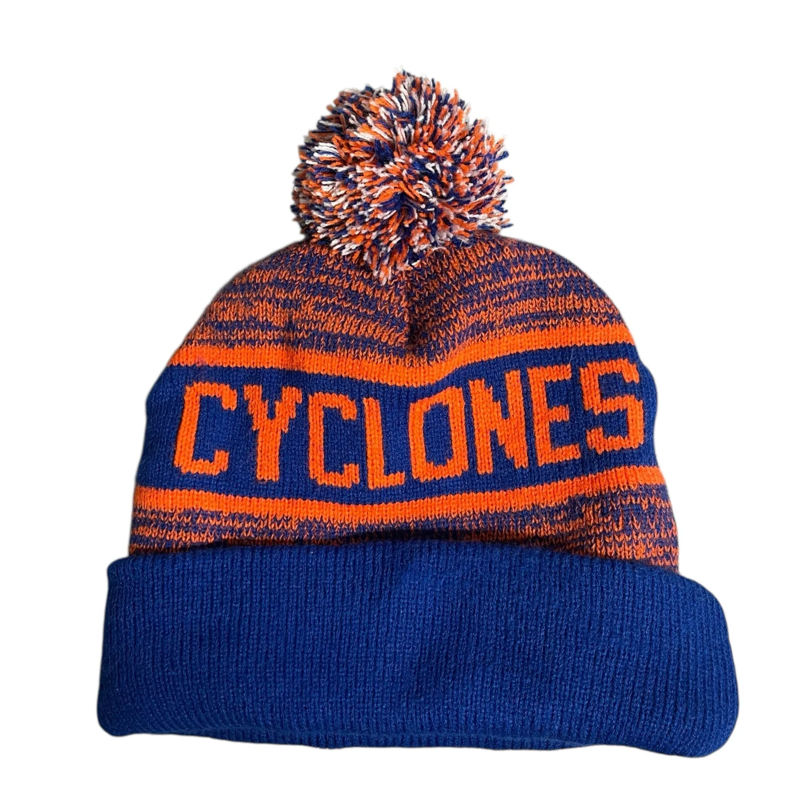 Unisex Blue Coral NY Brooklyn Cyclones MiLB Baseball Pom Pom Knit Beanie OS - Image 2
