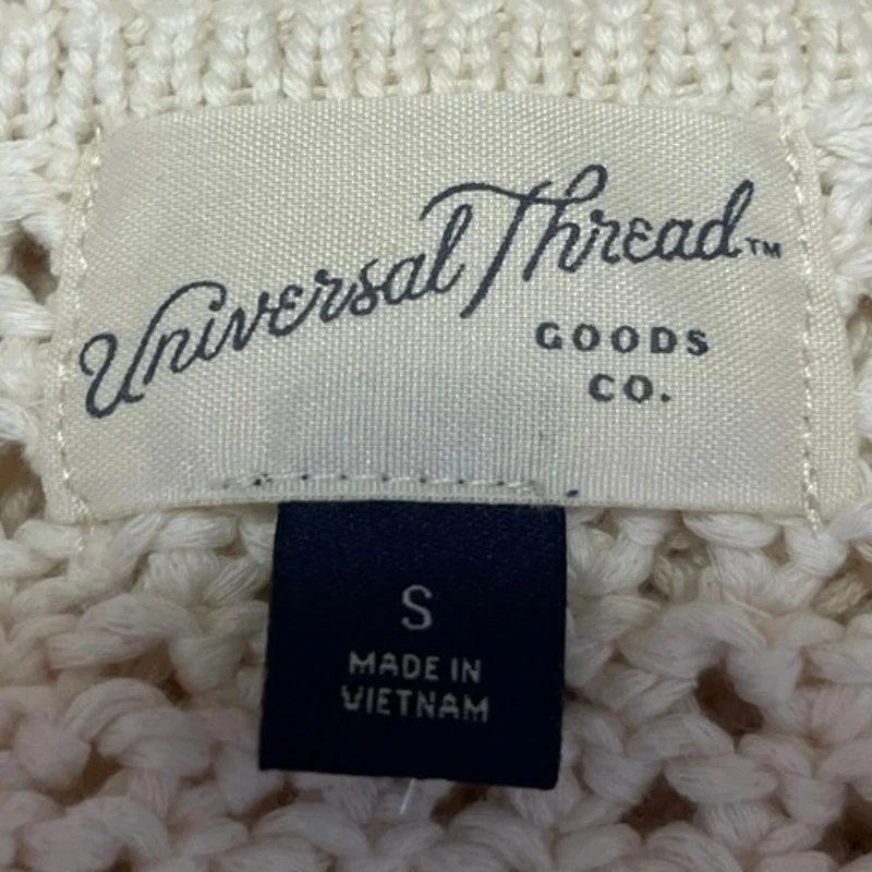 Universal Thread White Crochet Knit Sleeveless Pullover Crop Tank Top Cover Up S - Image 3