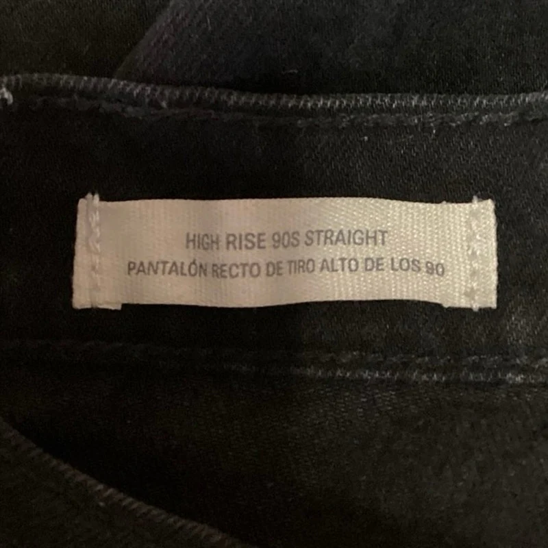 Universal Thread Women's Black High Rise Straight Leg Cargo Denim Jeans Size 2 - Image 5
