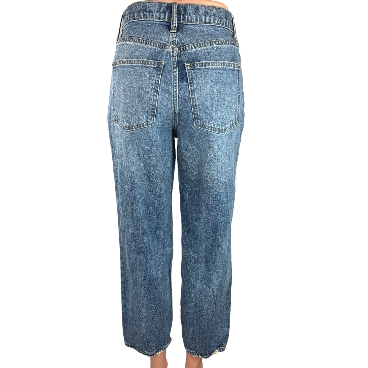 Universal Thread Womens Blue High Rise Tailored Wide Leg Ankle Denim Jeans Sz XS - Image 3