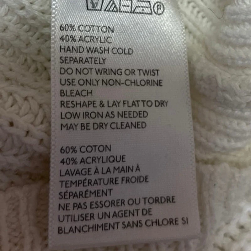 Urban Outfitters Andi Cream White Knitted Long Sleeve Pullover Sweater Top Sz XS - Image 4
