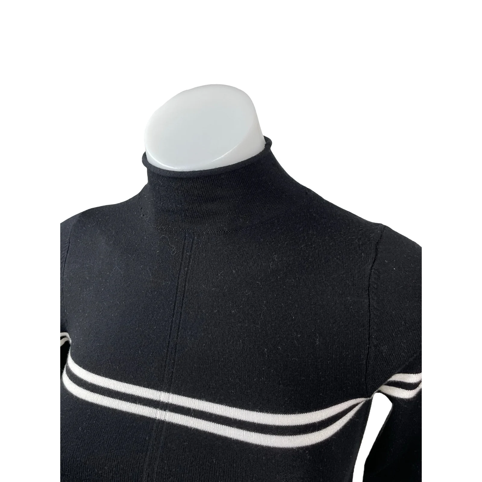 Urban Outfitters Angelo Striped Mock Neck Long Sleeve Crop Jumper Sweater Top XS - Image 4
