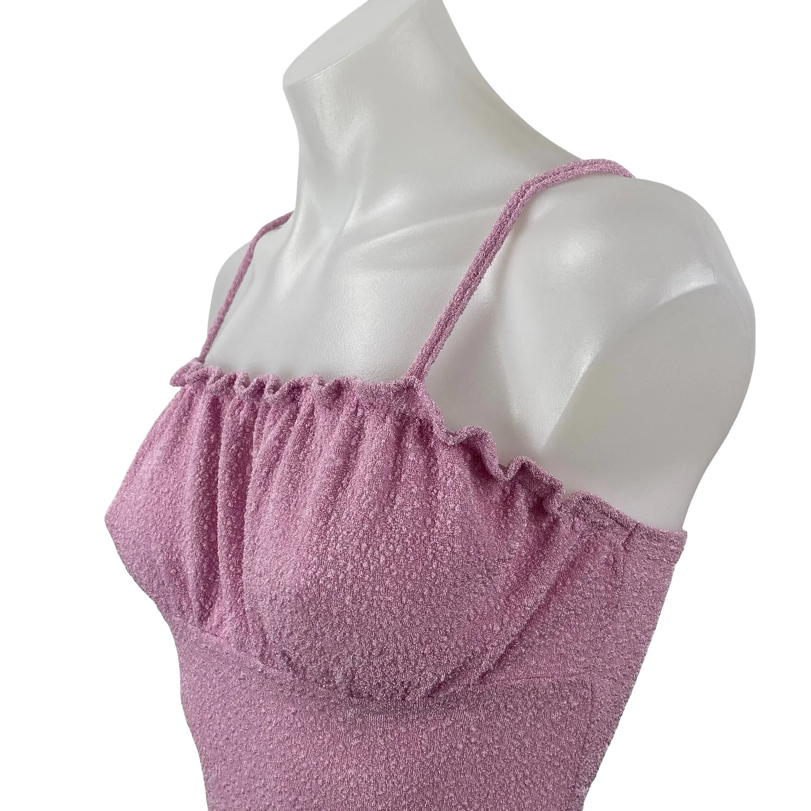 Urban Outfitters August Pink Smocked Sleeveless Cami Camisole Tank Top Size S - Image 3