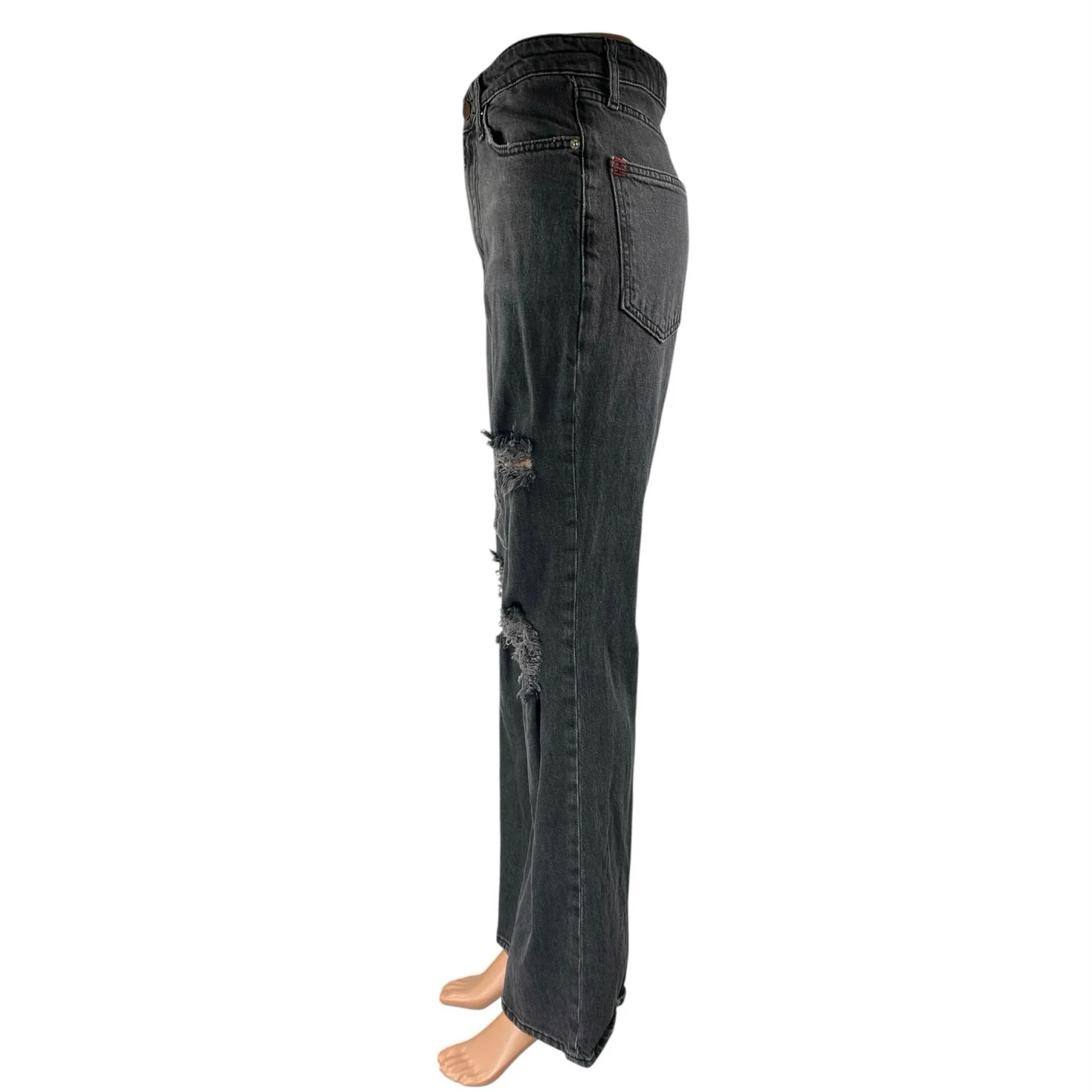 Urban Outfitters BDG Black Distressed High Rise Flared Bootcut Denim Jeans Sz 27 - Image 2