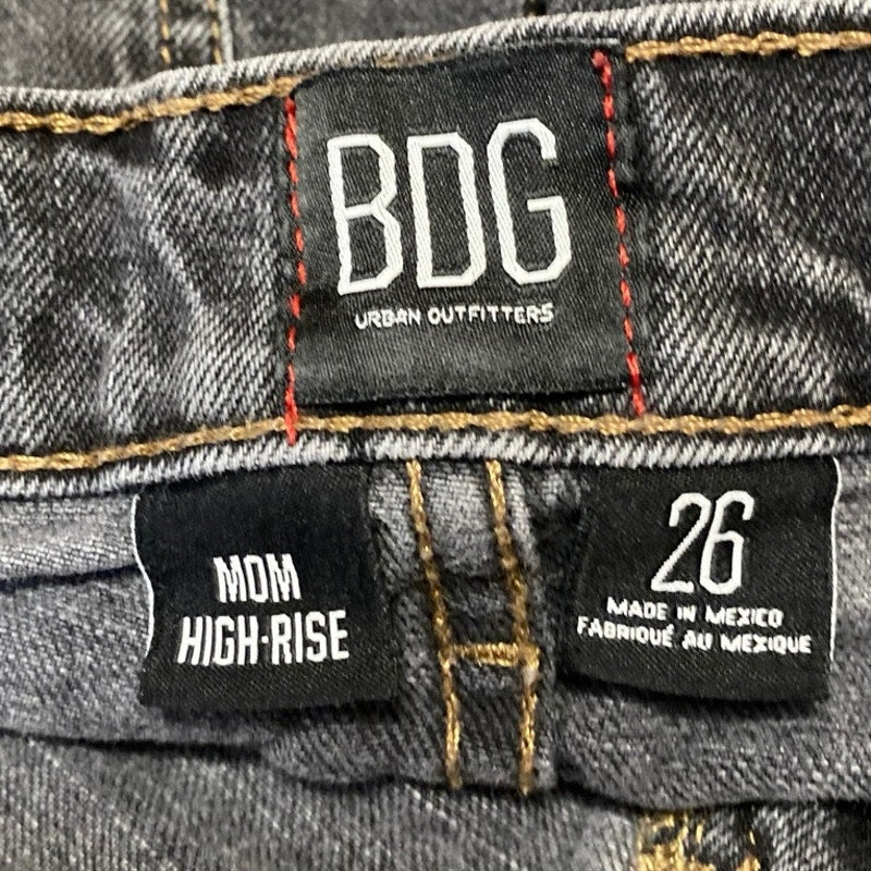 Urban Outfitters BDG Black Washed High Rise Cuffed Denim Jean Shorts Size 26 - Image 4