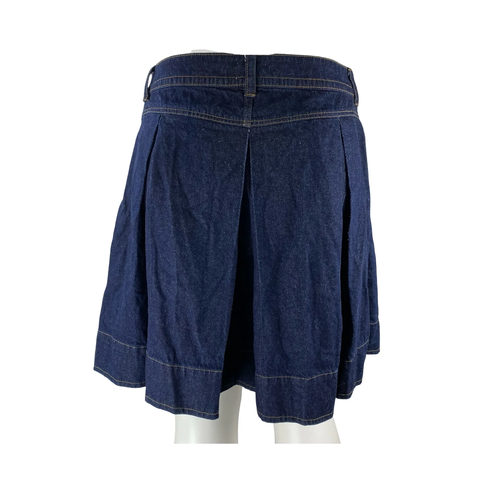 Urban Outfitters BDG Bookworm High Rise Pleated Mini Flare A-Line Denim Skirt L - Image 4
