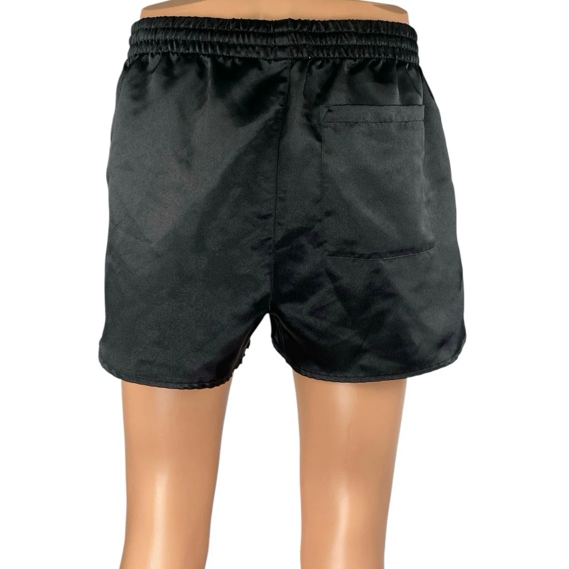 Urban Outfitters BDG Mens Black White Stripe Pull On Mini Athletic Shorts Size L - Image 3