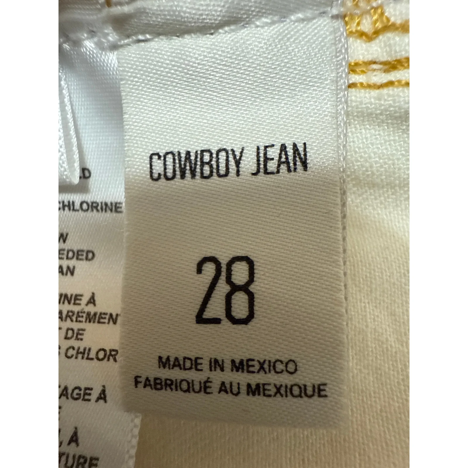 Urban Outfitters BDG White Distressed High Waist Flared Cowboy Denim Jeans Sz 28 - Image 5