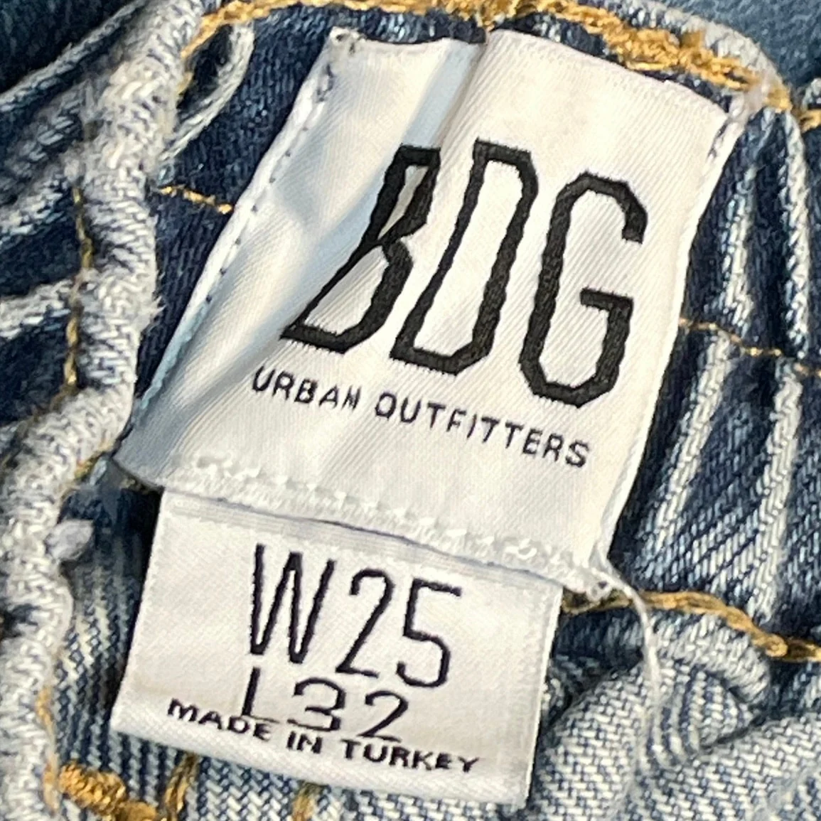 Urban Outfitters BDG Women's Blue Cargo High Rise Straight Denim Jeans Size 25 - Image 4