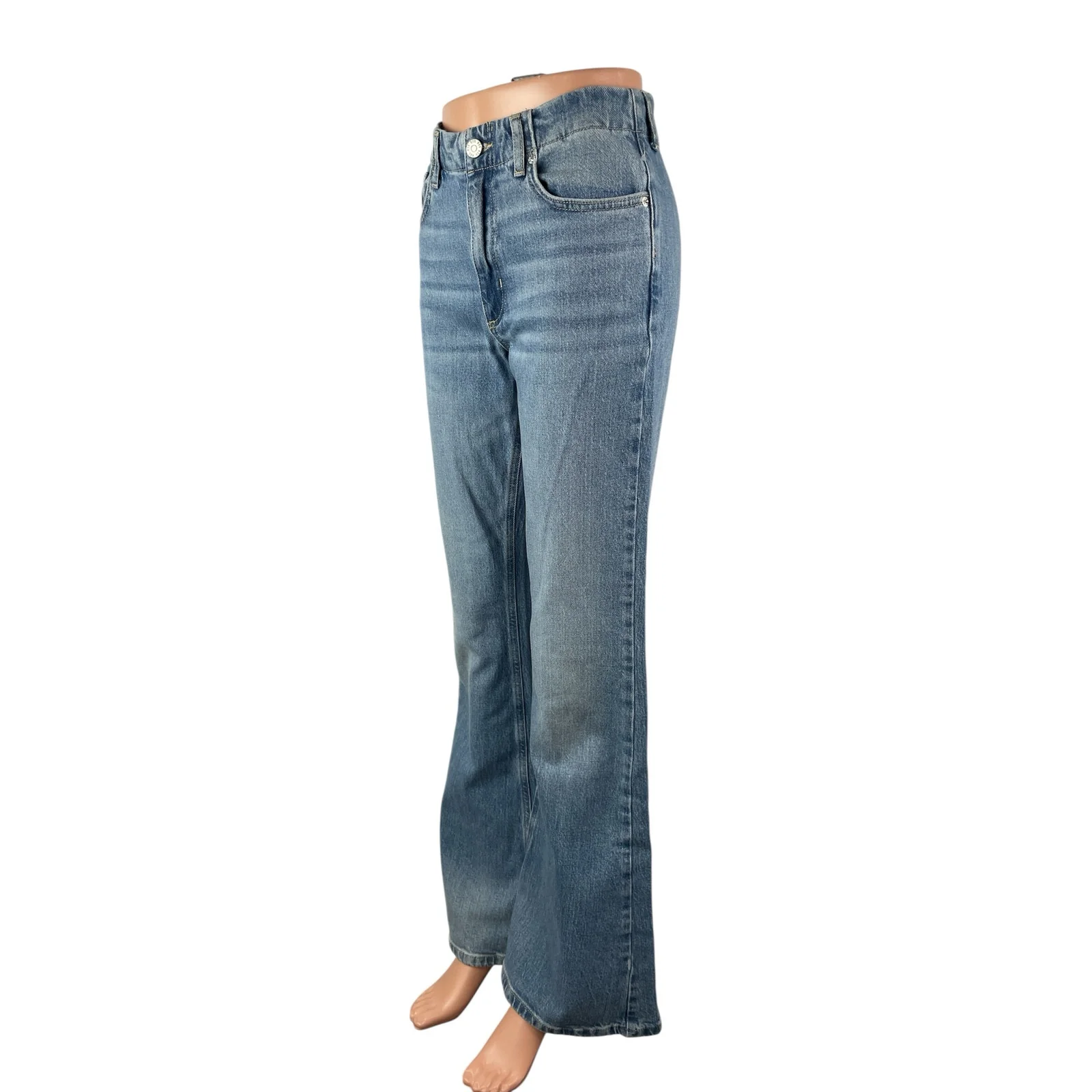 Urban Outfitters BDG Women's Blue High Rise Lace Up Flared Denim Jeans Size 26 - Image 3