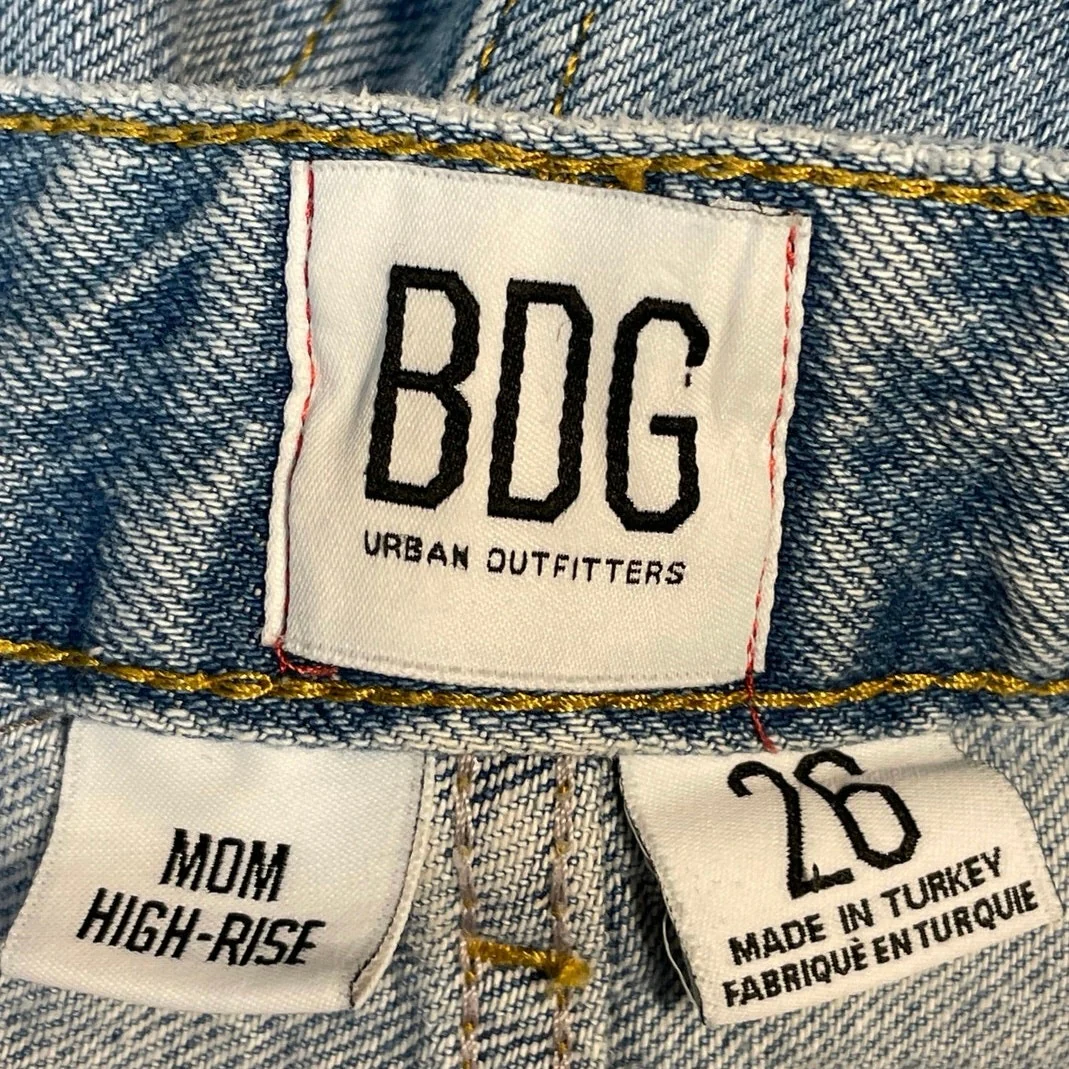 Urban Outfitters BDG Womens Blue Tapered Leg Mom High Rise Denim Jeans Pants 26 - Image 4