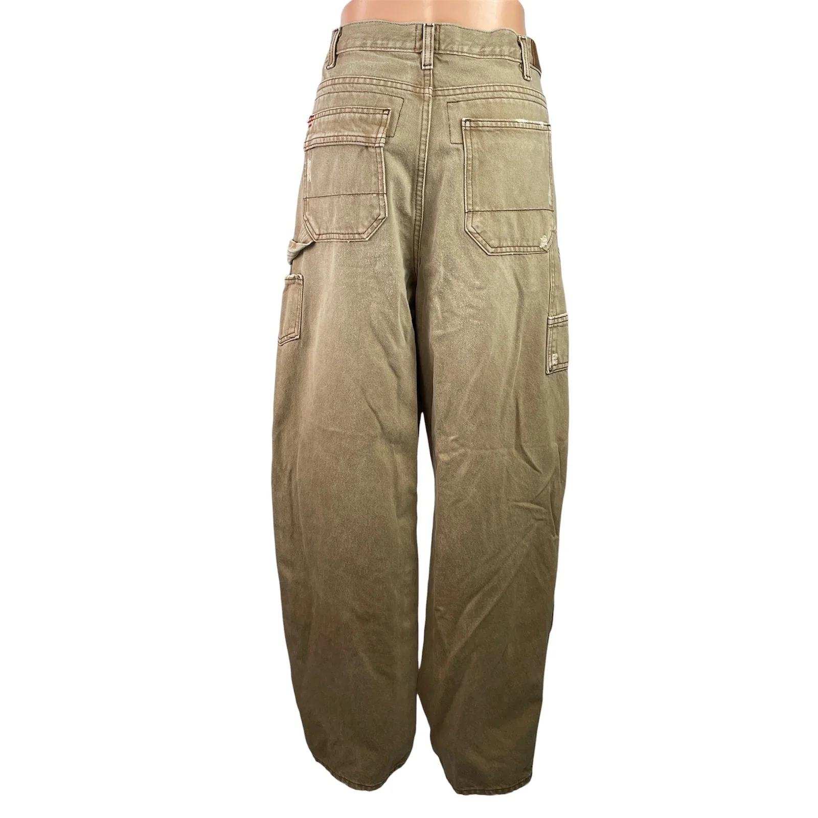 Urban Outfitters BDG Women's Tan High Rise Baggy Carpenter Denim Jeans Size 32 - Image 3