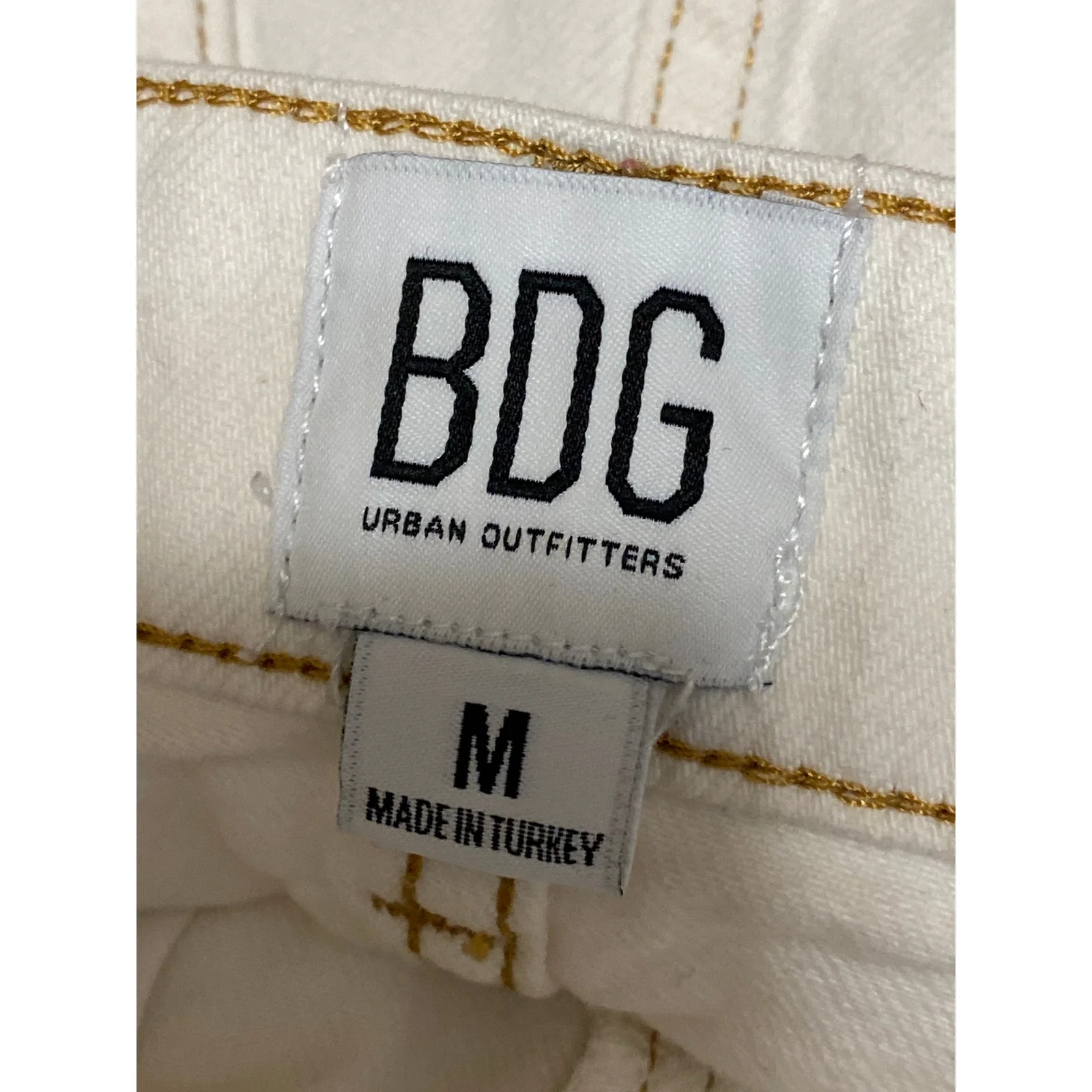 Urban Outfitters BDG Womens White High Rise Slit Midi Flare A-Line Denim Skirt M - Image 3