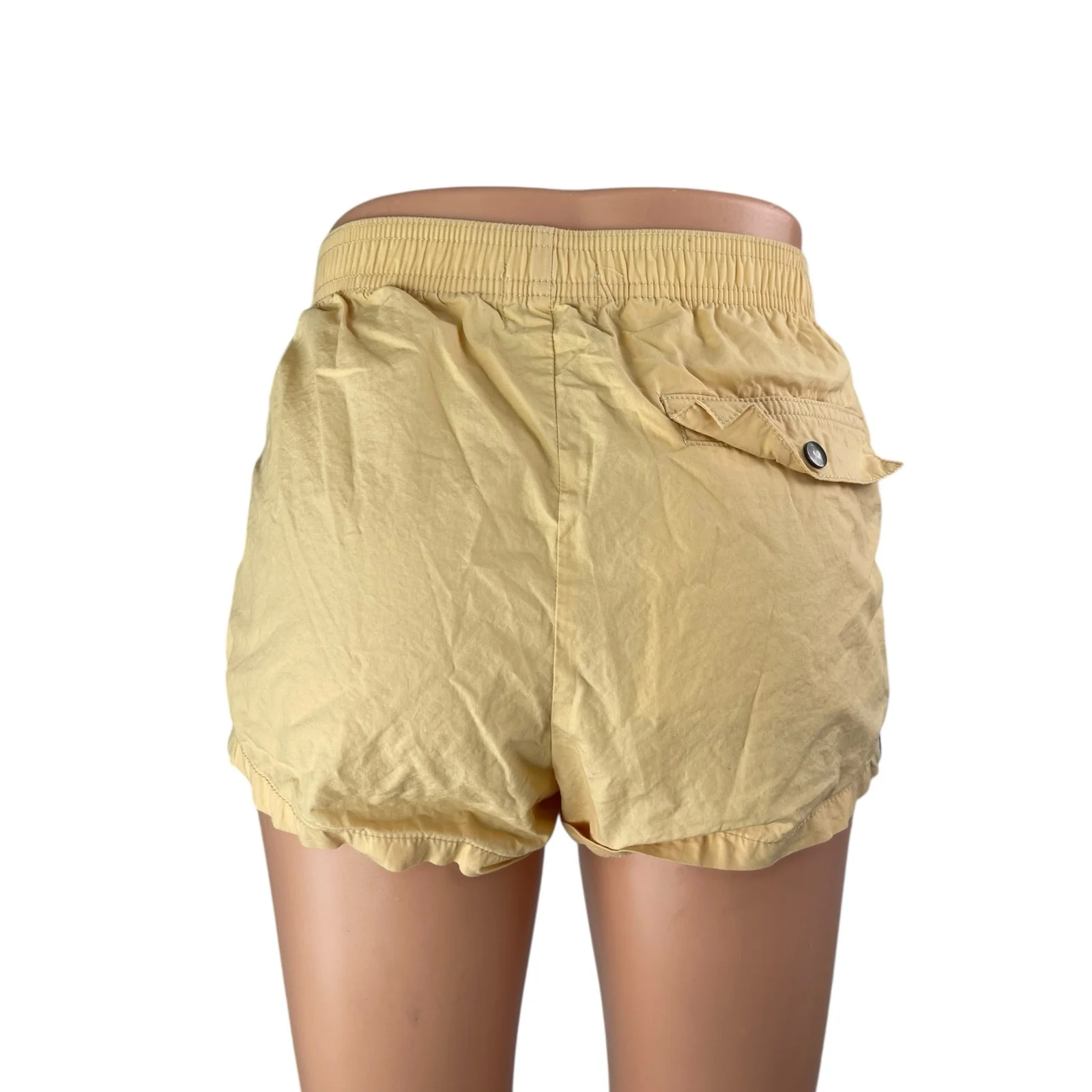 Urban Outfitters BDG Women's Yellow High Rise Elastic Waist Mini Shorts Size M - Image 2