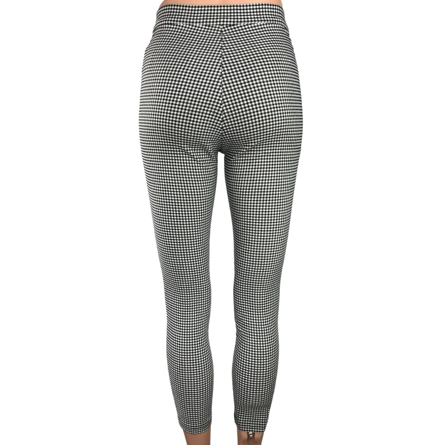 Urban Outfitters Black/White Check Pattern High Rise Slim Leg Zip Up Pant Size 2 - Image 3
