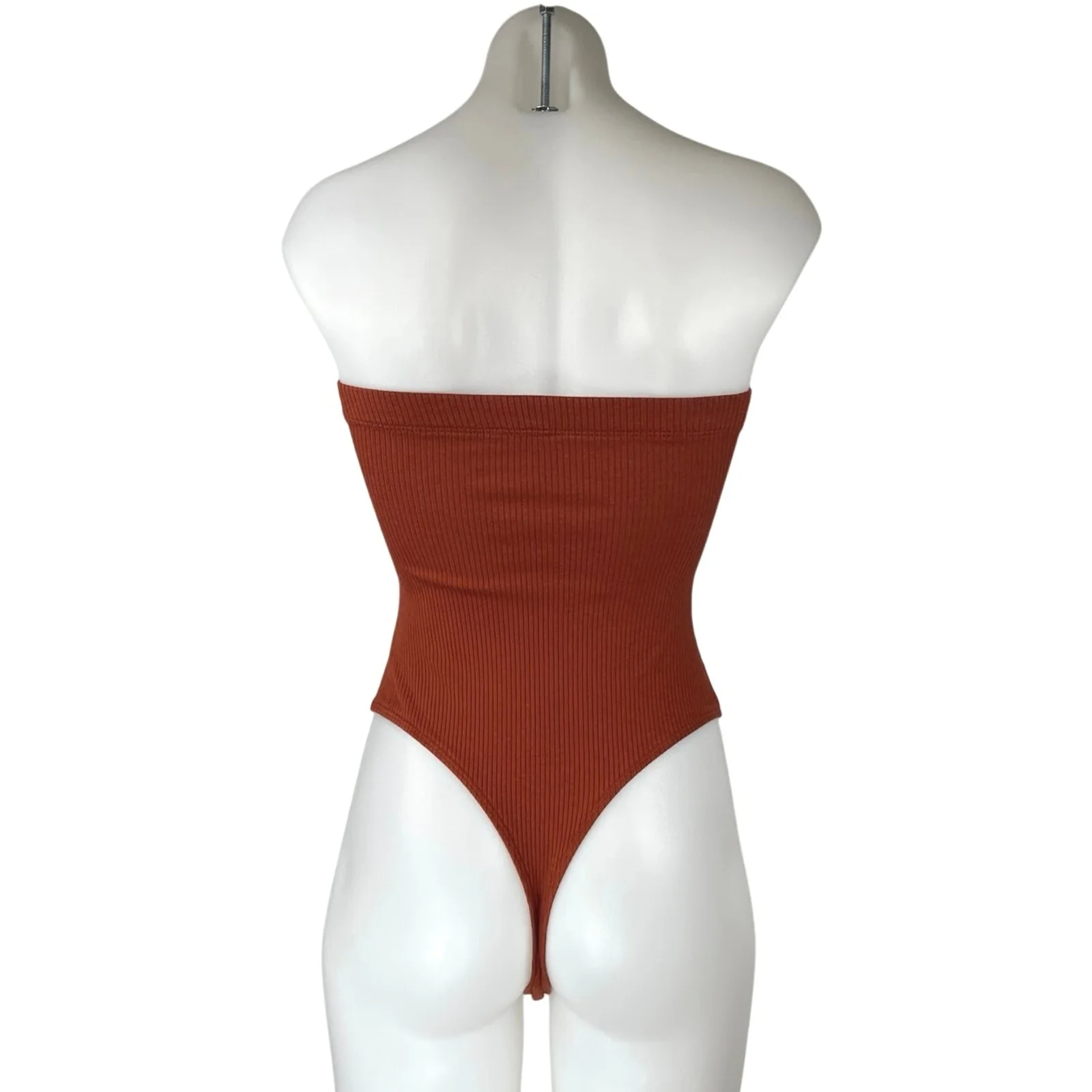 Urban Outfitters Brown Knit Strapless Sleeveless Tube Bandeau Bodysuit Top Sz S - Image 2