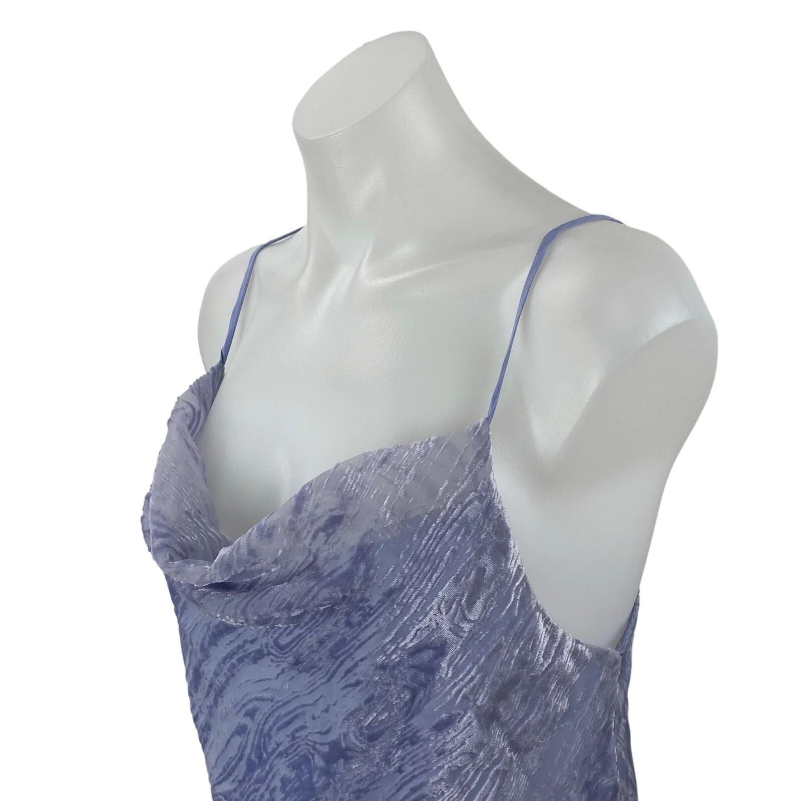 Urban Outfitters Esmie Blue Burnout Velvet Cowl Neck Cami Camisole Tank Top M - Image 2