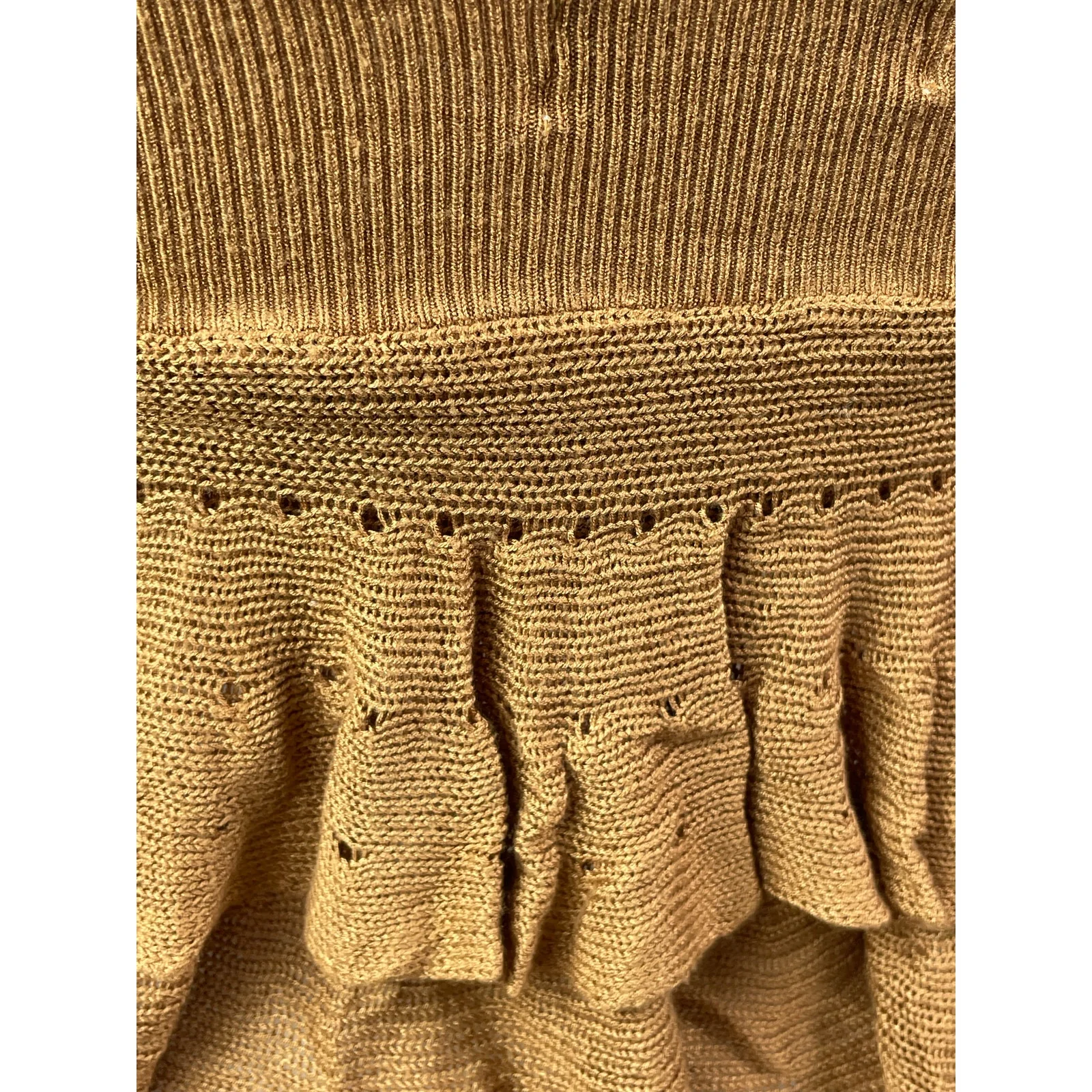 Urban Outfitters Kimchi Blue Callie Ruffle Brown Sleeveless Sweater Tank Top XS - Image 4
