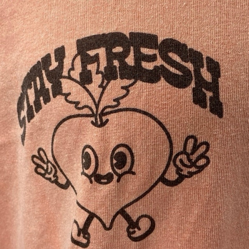 Urban Outfitters Mens Coral Long Sleeve Stay Fresh Veggie T Shirt Tee Top Size L - Image 3