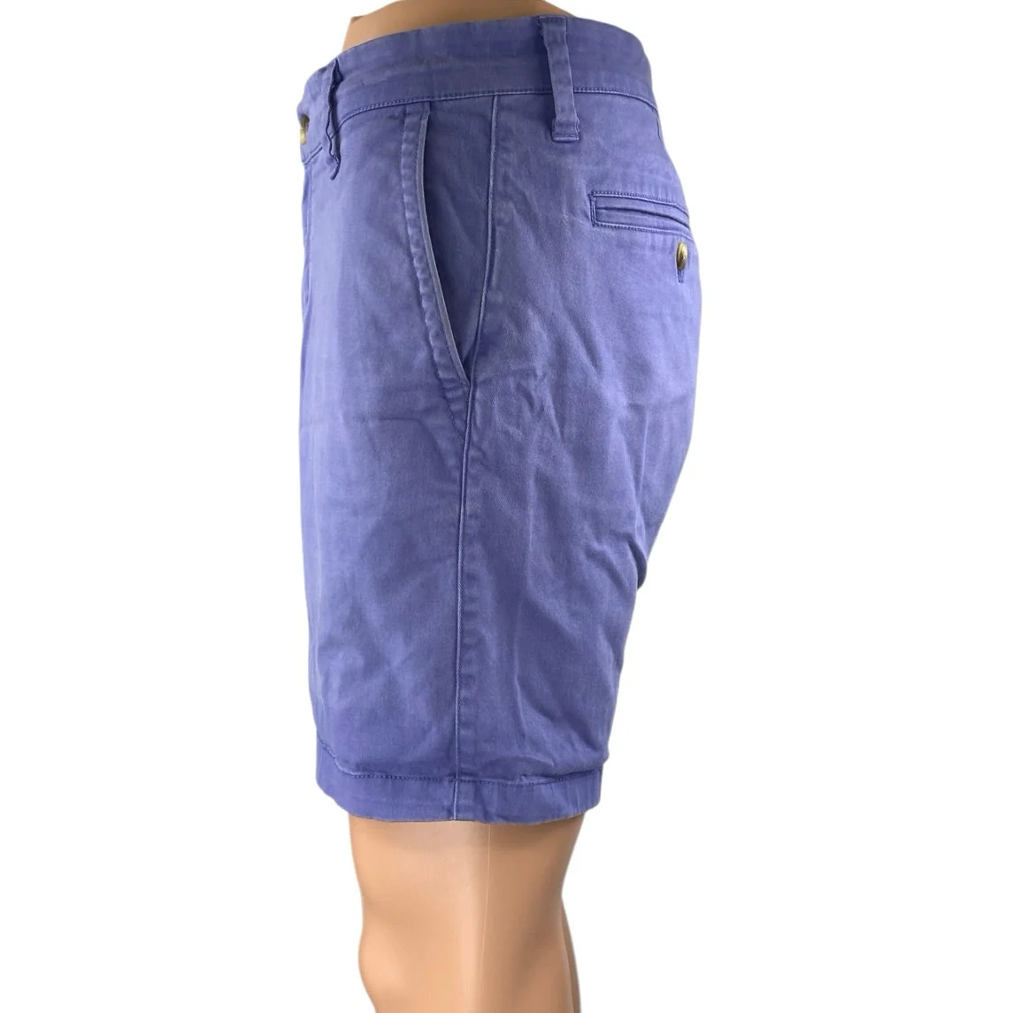 Urban Outfitters Men's Purple Blue Twill Straight Leg Slim Fit Chino Shorts 30 - Image 2