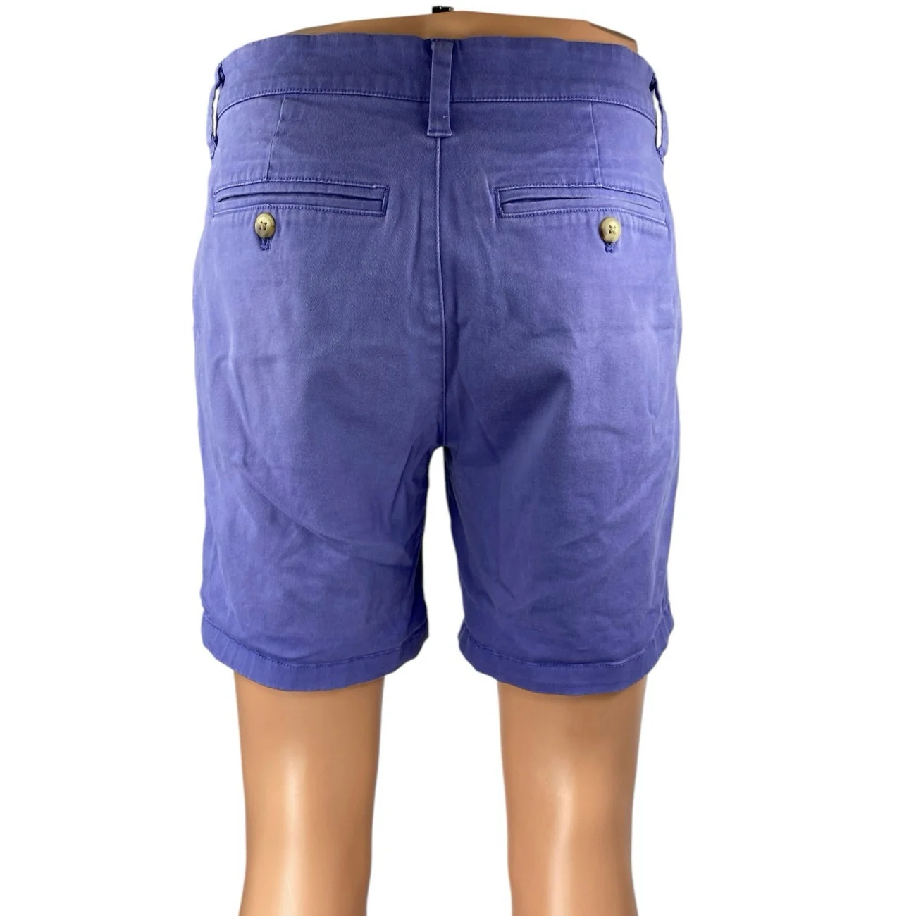 Urban Outfitters Men's Purple Blue Twill Straight Leg Slim Fit Chino Shorts 30 - Image 3