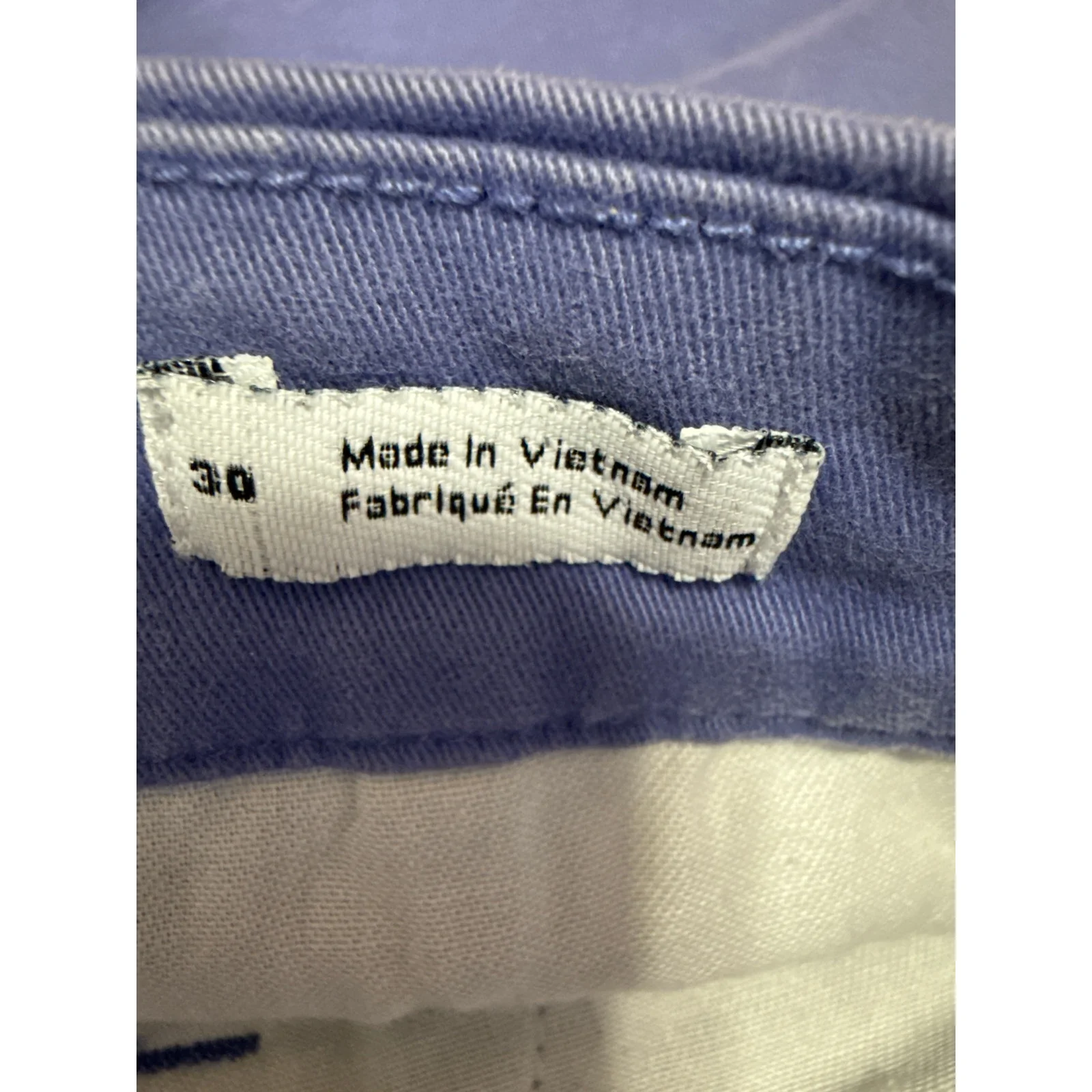 Urban Outfitters Men's Purple Blue Twill Straight Leg Slim Fit Chino Shorts 30 - Image 5