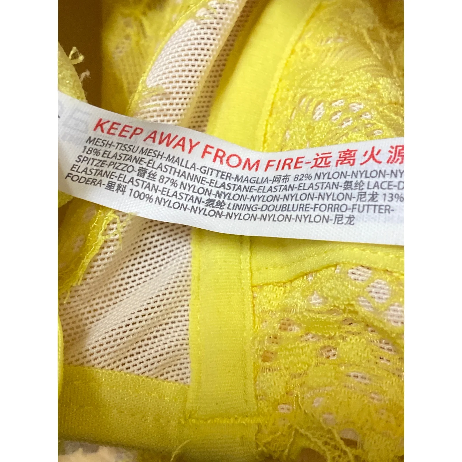 Urban Outfitters Modern Love Yellow Corset Bustier Floral Lace Cami Crop Top M - Image 6