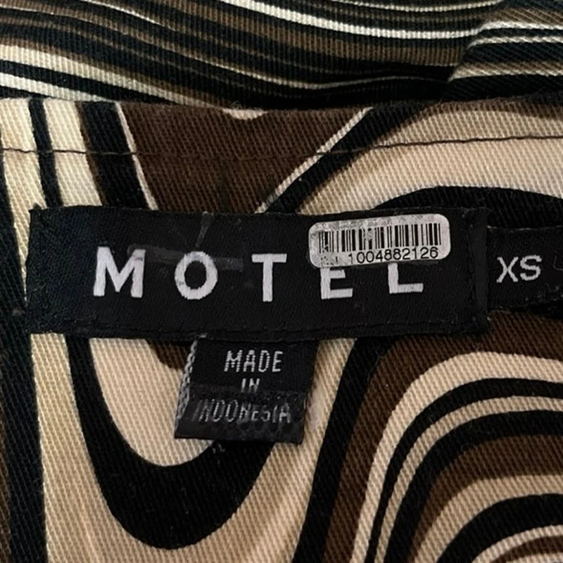 Urban Outfitters Motel Womens Black Zipper Ripple Straight Pelmo Mini Skirt XS - Image 4