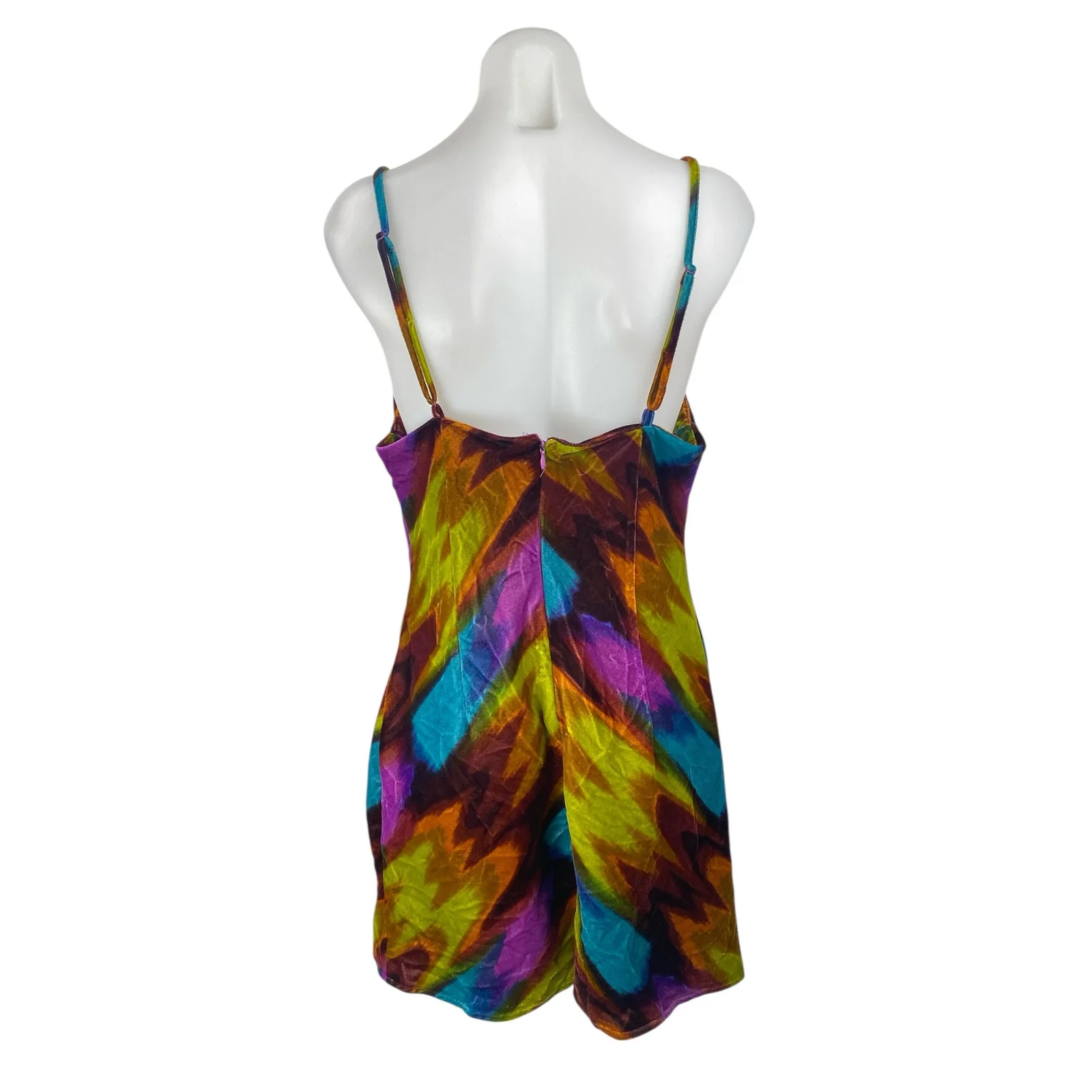 Urban Outfitters Multicolor Abstract Cowl Neck Cami Camisole Tank Dress Size L - Image 3