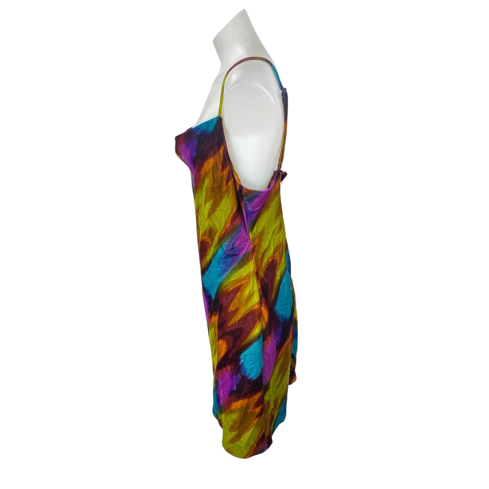 Urban Outfitters Multicolor Abstract Cowl Neck Cami Camisole Tank Dress Size L - Image 4