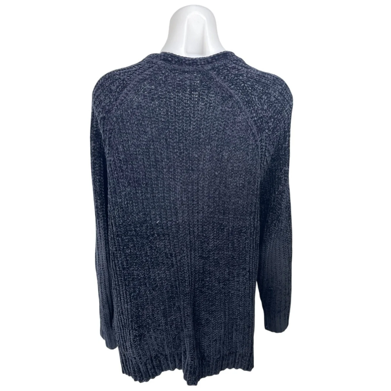 Urban Outfitters Navy Blue Chunky Knit Open Front Long Sleeve Cardigan Sweater S - Image 2