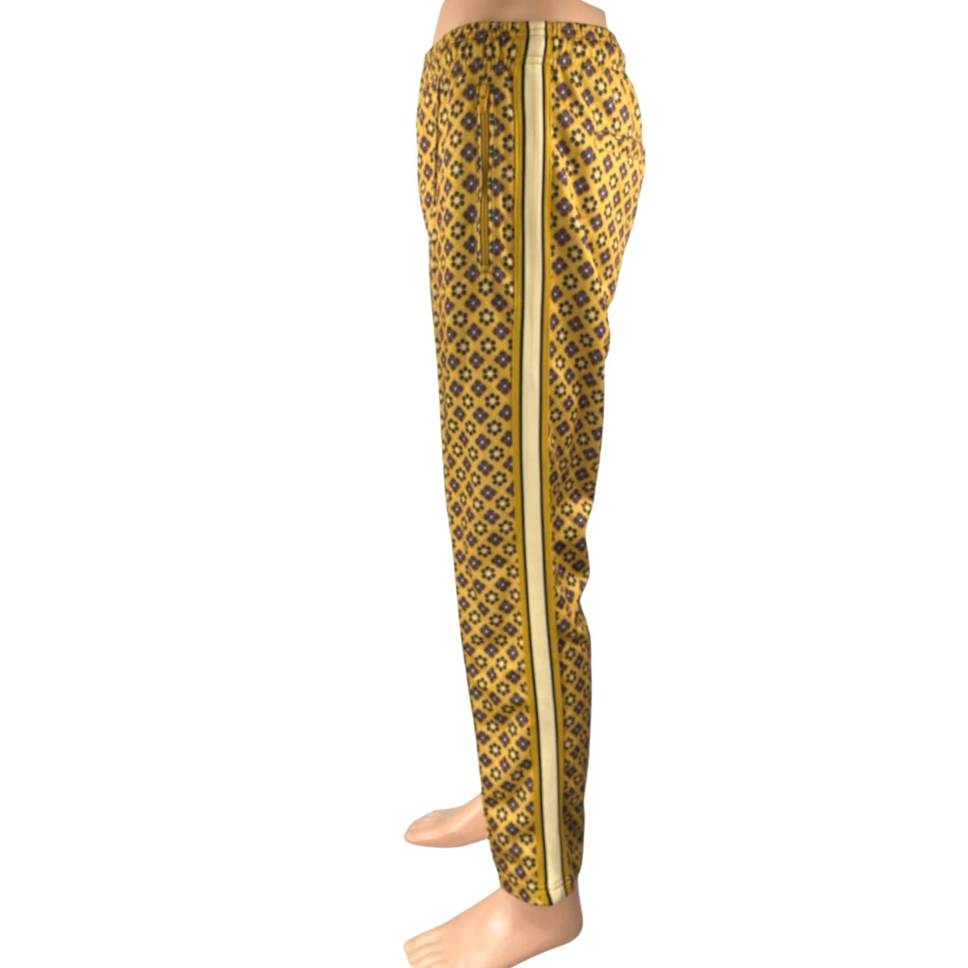 Urban Outfitters Oscar Tricot Mens Yellow Floral Straight Trousers Track Pants S - Image 2
