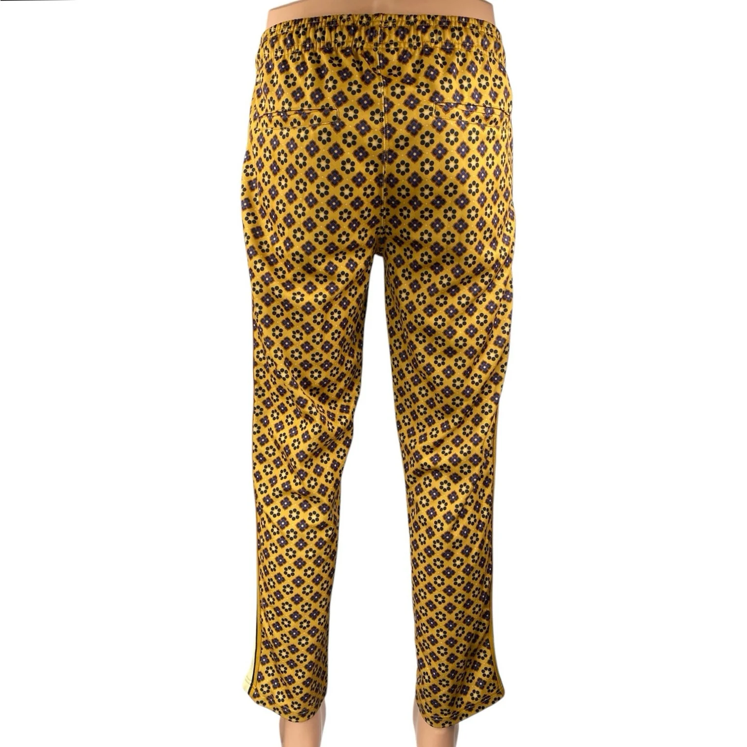 Urban Outfitters Oscar Tricot Mens Yellow Floral Straight Trousers Track Pants S - Image 3