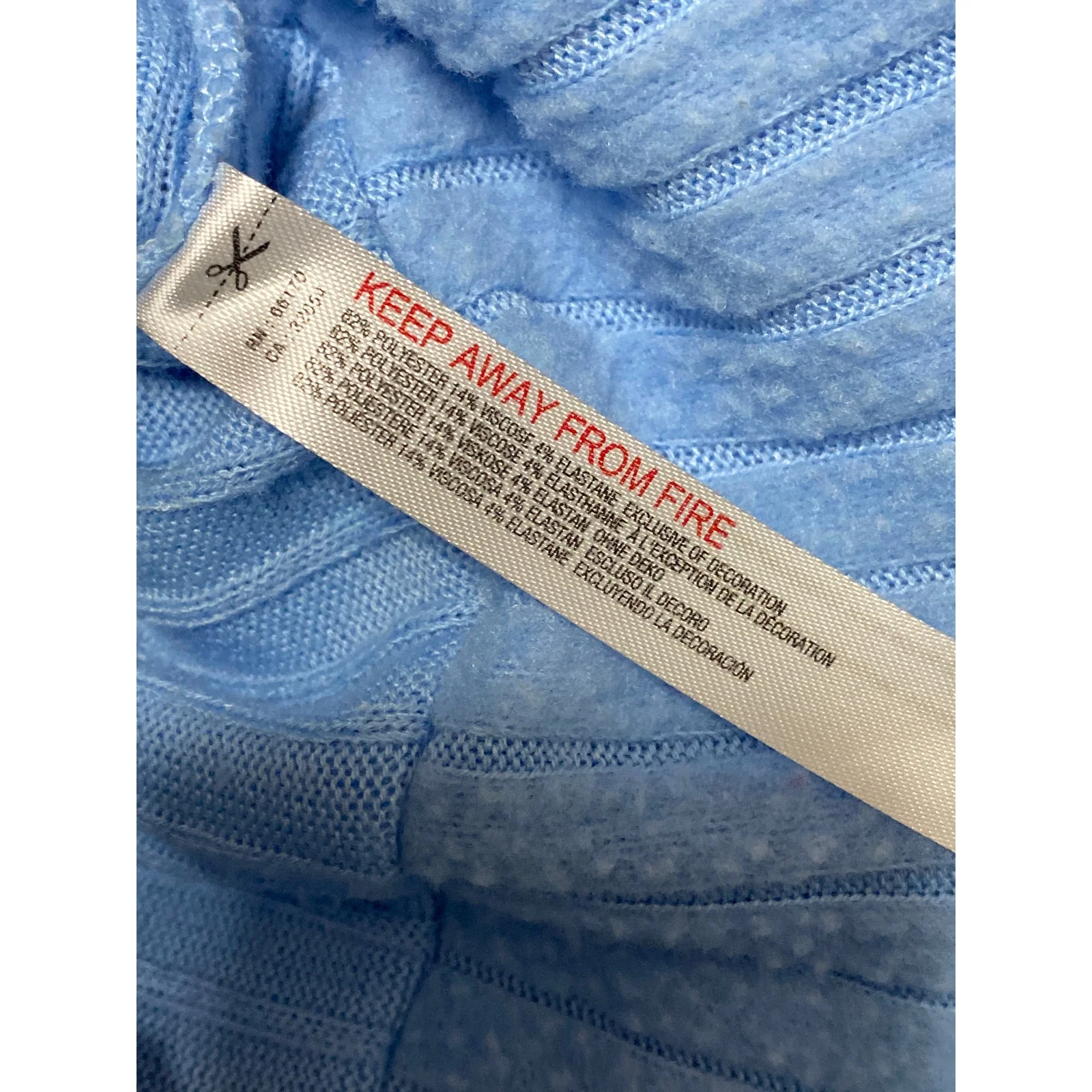 Urban Outfitters Out From Under Blue Rib Knit Button Up Crop Cardigan Sweater XS - Image 5
