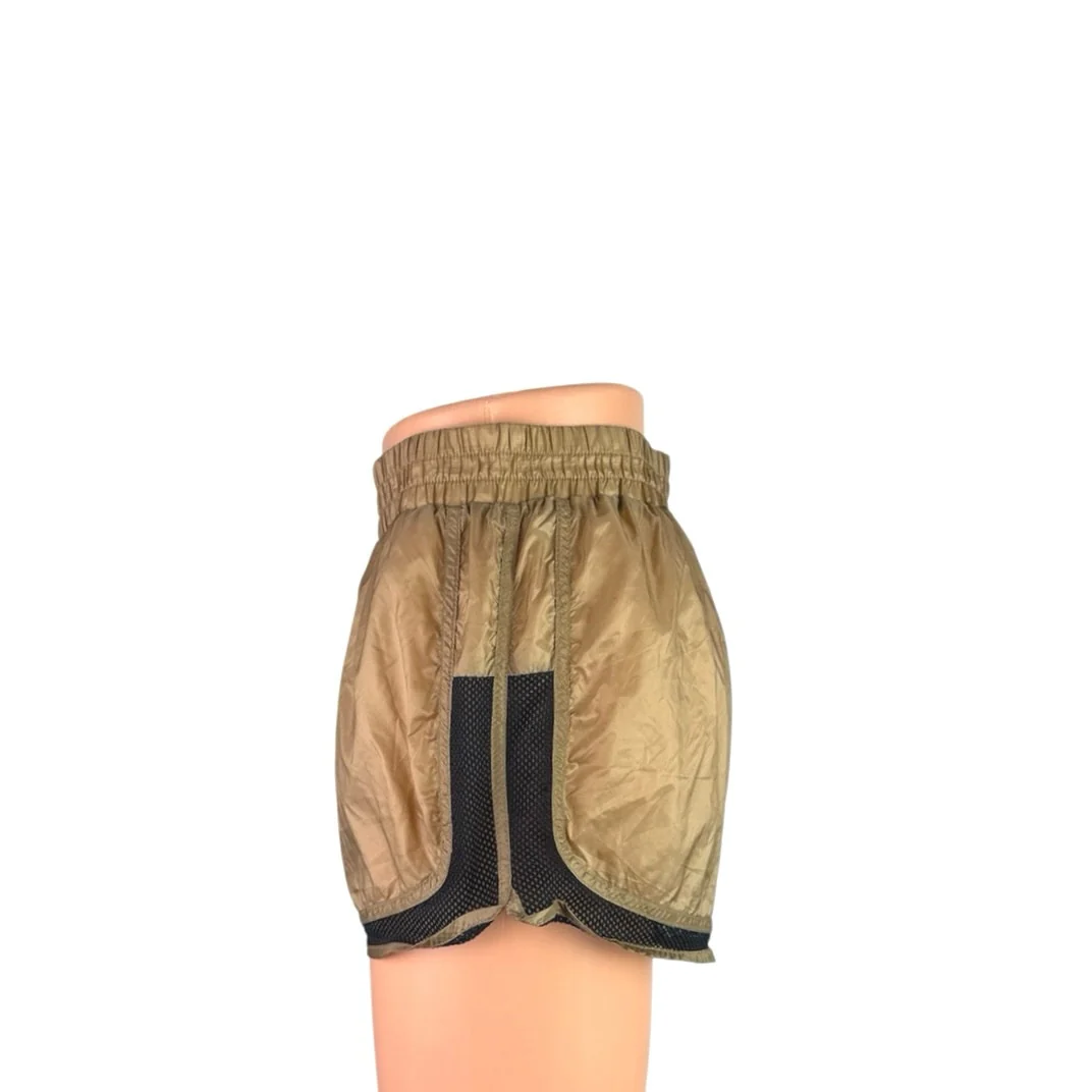Urban Outfitters Out From Under Tan Mesh Trim Dolphin Mini Lounge Shorts Size S - Image 2