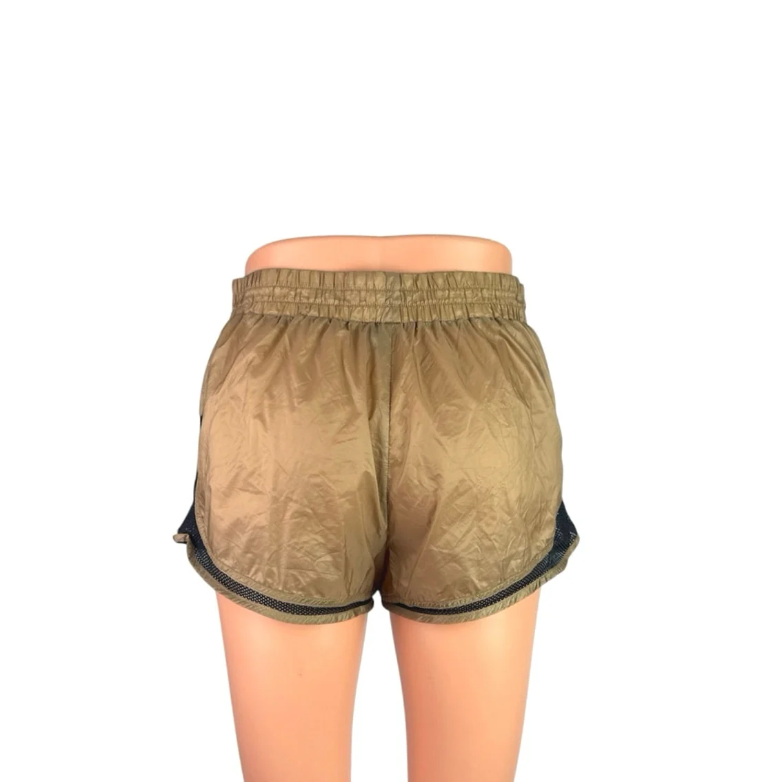 Urban Outfitters Out From Under Tan Mesh Trim Dolphin Mini Lounge Shorts Size S - Image 3