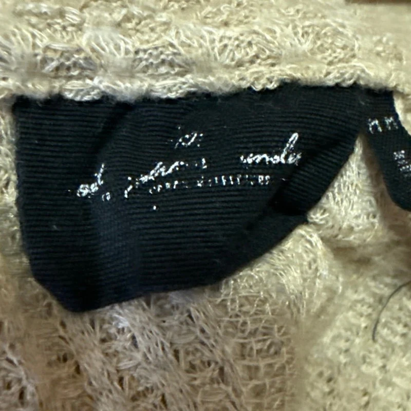 Urban Outfitters Out From Under Tan Waffle Knit Button Up Cardigan Sweater Top M - Image 4