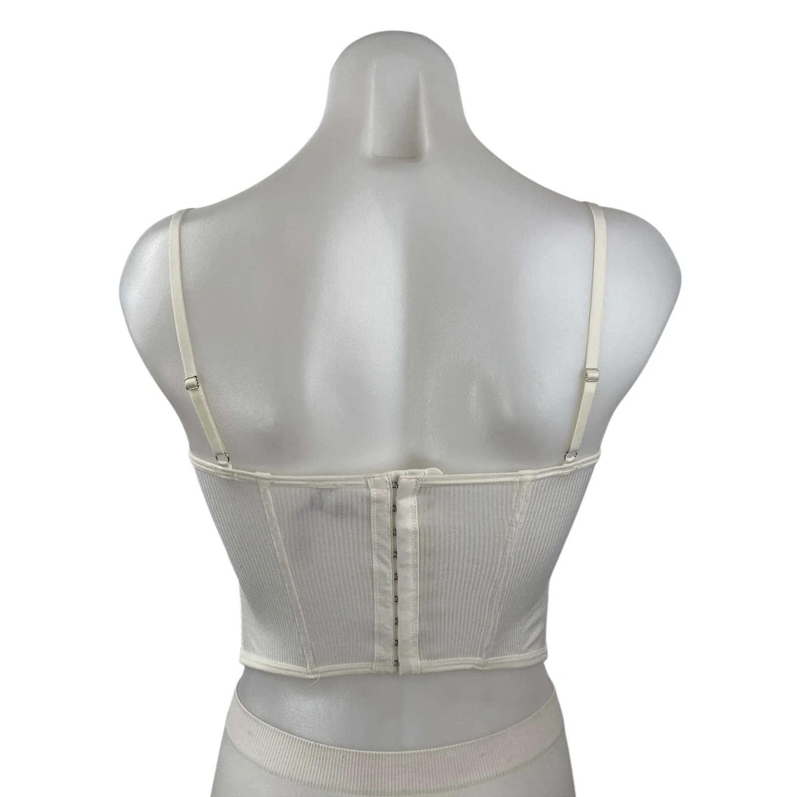 Urban Outfitters Out From Under White Lace Up Corset Bustier Cami Tank Top Sz S - Image 2