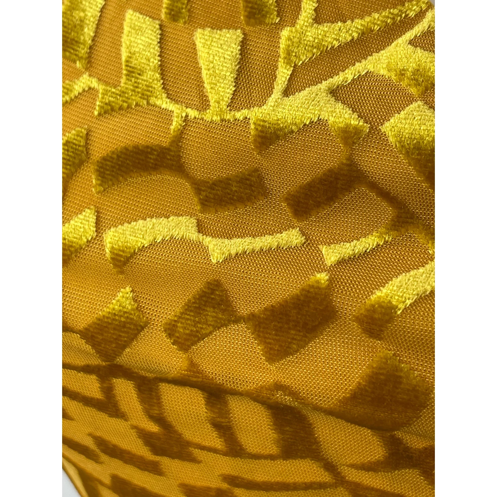 Urban Outfitters Out From Under Yellow Gold Velvet Jacquard Bodysuit Top Size S - Image 3