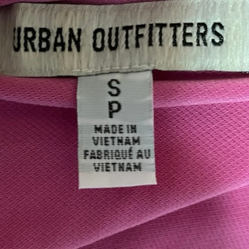 Urban Outfitters Pink Rose Flower Asymmetrical Ruffle Spaghetti Strap Cami Top S - Image 3