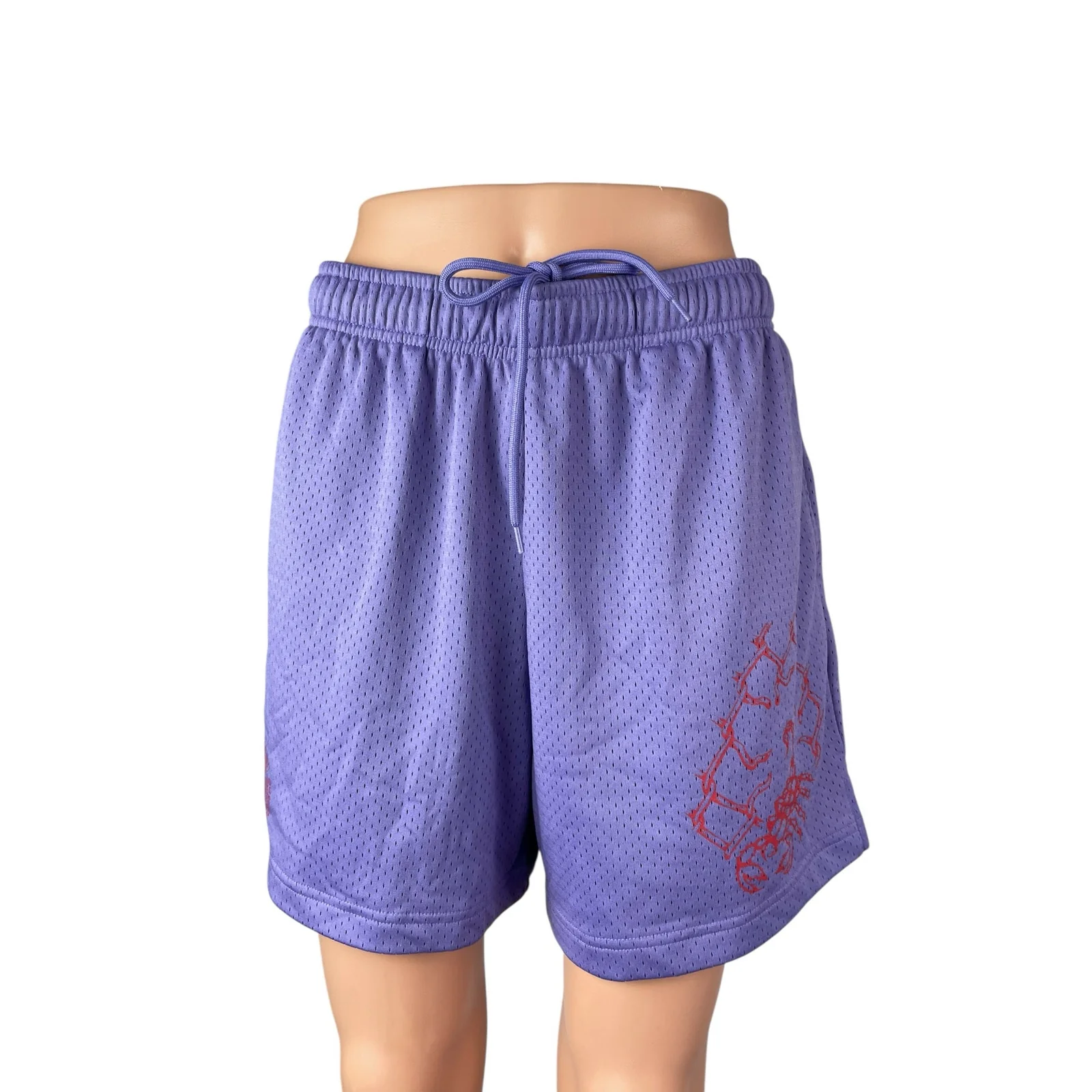Urban Outfitters Purple Elastic Waist Athletic Activewear Basketball Shorts Sz M