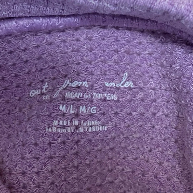 Urban Outfitters Purple Sleeveless Waffle Knit Racerback Mock Neck Crop Top M/L - Image 3