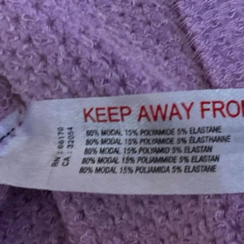 Urban Outfitters Purple Sleeveless Waffle Knit Racerback Mock Neck Crop Top M/L - Image 4