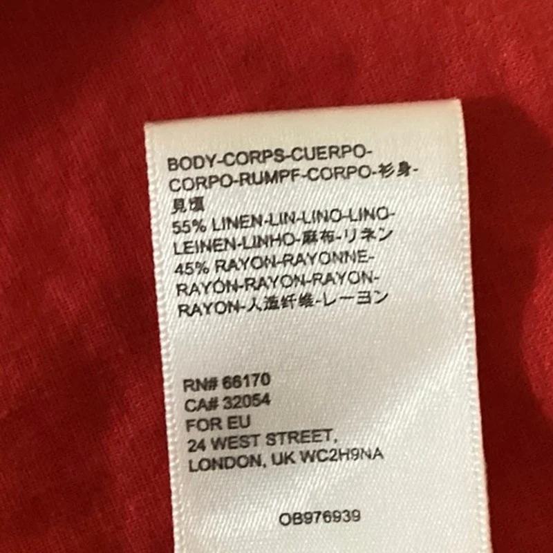 Urban Outfitters Red Onyx Linen Button-Front Slit Spaghetti Straps Midi Dress XS - Image 8