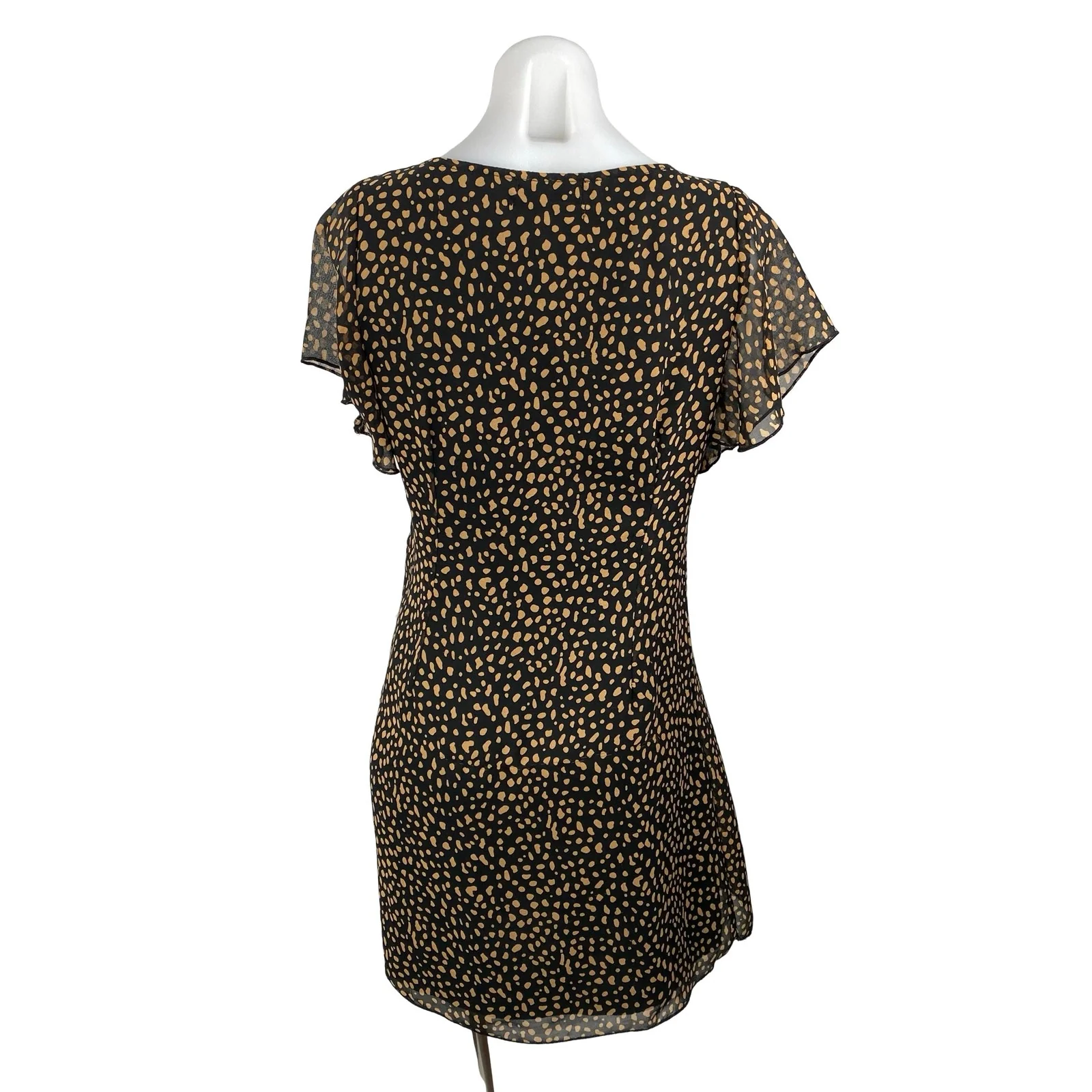 Urban Outfitters Rosalee Women's V Neck Flutter Sleeve Mini Flare A-Line Dress M - Image 4