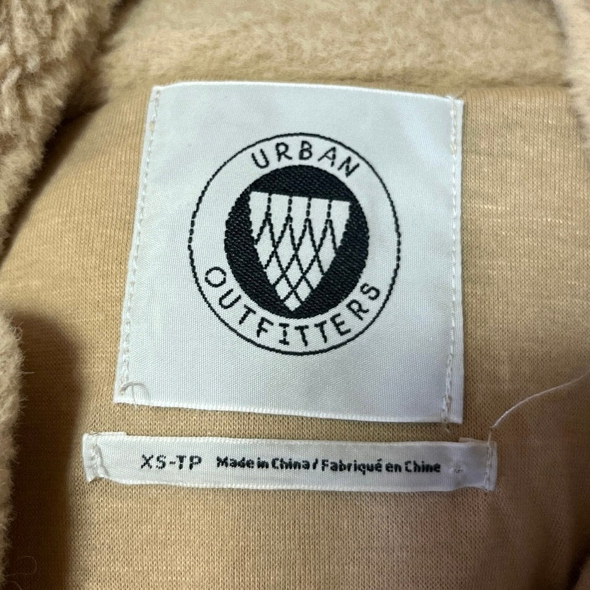 Urban Outfitters Sheila Beige Faux Fur Zip Up Teddy Jacket Coat Sweater Top XS - Image 4