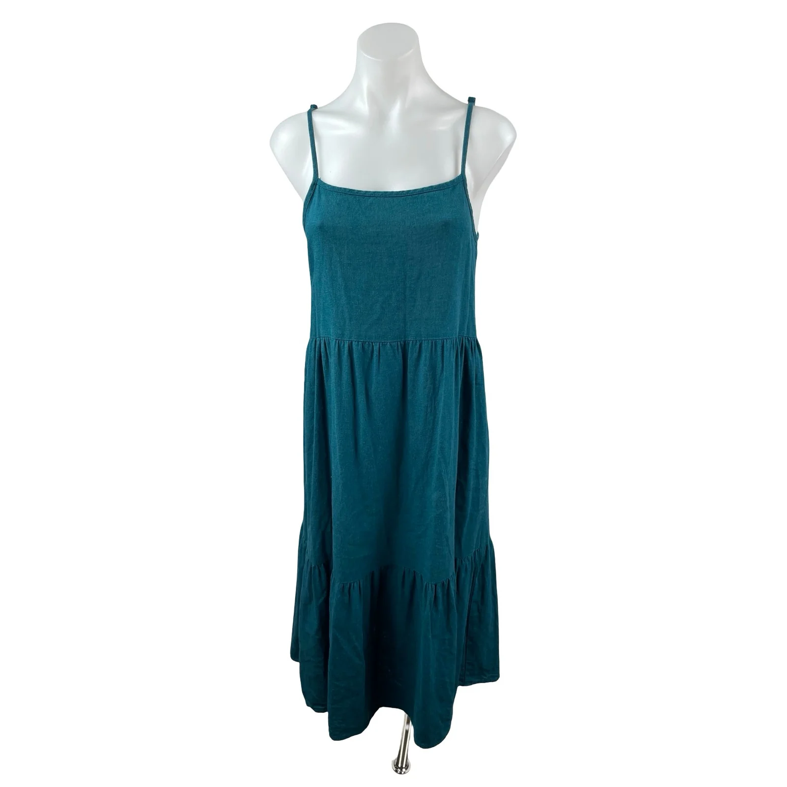 Urban Outfitters Urban Renewal Eco Linen Sleeveless Tiered Midi A-Line Dress S/M