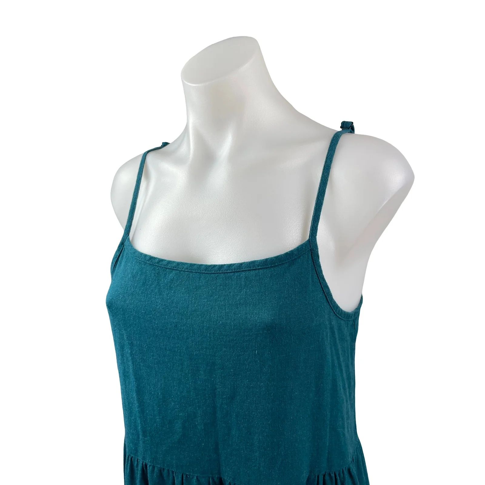 Urban Outfitters Urban Renewal Eco Linen Sleeveless Tiered Midi A-Line Dress S/M - Image 2